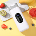 Turtle King Portable Wireless Smoothie Blender Bottle – USB Rechargeable Personal Juicer with Touchscreen Display – Multi-Function Mini Mixer for Shakes, Baby Food, and Ice Crushing