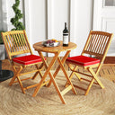Outdoor Folding Chairs With Seat Cushions Set Of 2