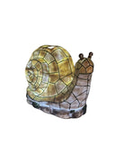 Turtle King Garden Snail Solar Light, Mosaic Glass Outdoor Decoration, LED Illuminated Statue