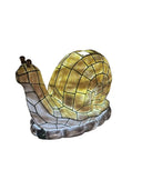 Turtle King Garden Snail Solar Light, Mosaic Glass Outdoor Decoration, LED Illuminated Statue
