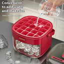 Turtle King One-Touch Ice Cube Tray with Storage Container – Easy Release Ice Maker Box with Lid – Quick Freeze Ice Bucket for Home, Kitchen, or Bar Use