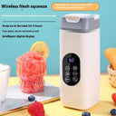 Turtle King Portable Wireless Smoothie Blender Bottle – USB Rechargeable Personal Juicer with Touchscreen Display – Multi-Function Mini Mixer for Shakes, Baby Food, and Ice Crushing