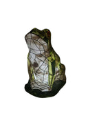 Turtle King Stained Glass Frog Garden Statue | Mosaic Frog Sculpture for Yard, Patio & Pond Decor